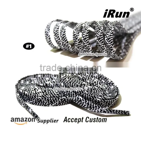 51" Multiple Colors Herringbone Pattern Flat Sneaker Shoelaces for Adidas Ultra Boost All Sizes Premium Quality photo-2