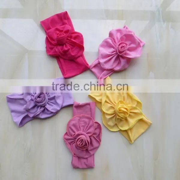2015 Pure Color Baby Headband Colorful Flower Headband YW-132 photo-2