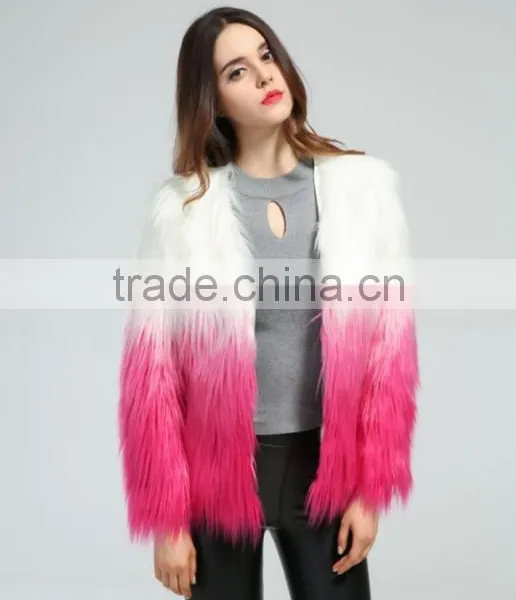2017 Fake Fur New Autumn and Winter Women Fur Fur Coat Long Sleeves Women Sweater Coat photo-6