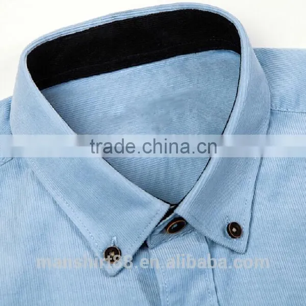 Denim Fabric Men Shirts Long Sleeve Shirts photo-2