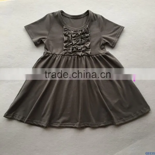 2017 New Fashion Little Girls Cotton Summer Dress Boutiqu Casual Toddlers Baby Short Sleeves Party Dress photo-3