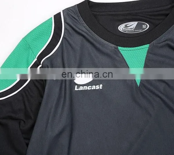 Long Sleeves Custom Black Soccer Referee Jersey photo-2