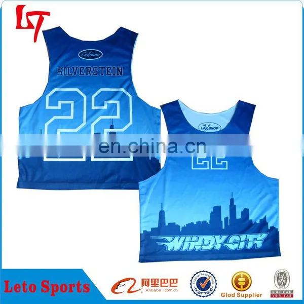 Dye Sublimation Cheap Lacrosse Jerseys/Cool Lacrosse Pinnies photo-4