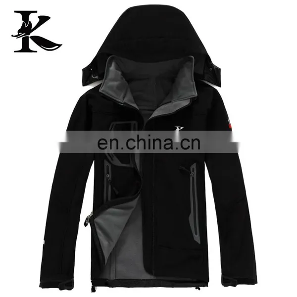 Custom Printed Waterproof Jacket Embroidered Hiking Windproof Softshell Jacket photo-3