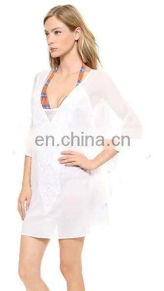 Hot See-though Lace Sexy Woman Beach Dress Kaftan photo-4