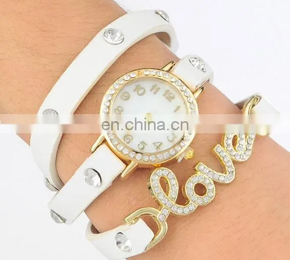 Newest Design Women Watches Retro Faux Leather Quartz Wristwatch With Bronze LOVE Word Luxury Watches Ladies photo-6