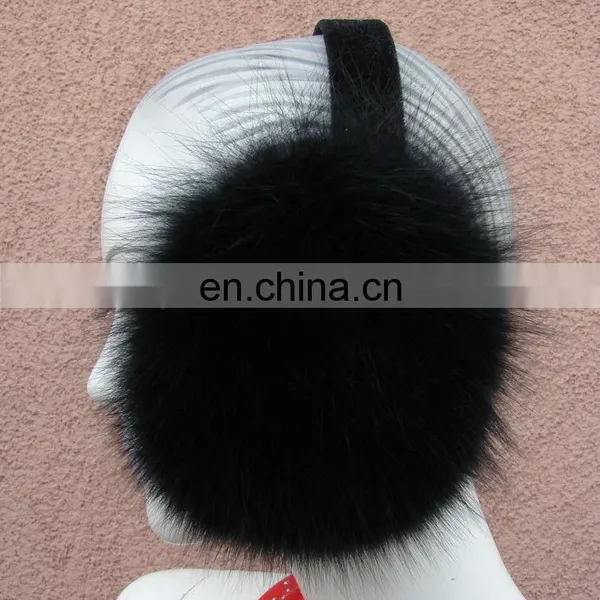 Top Quality Real Dyed Fox Fur Earmuff