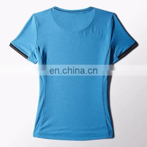 Dong Guan Yihao Sportswear Ladies Net Fabric Short Sleeve 2015 Fitness Sportwear t Shirt photo-4