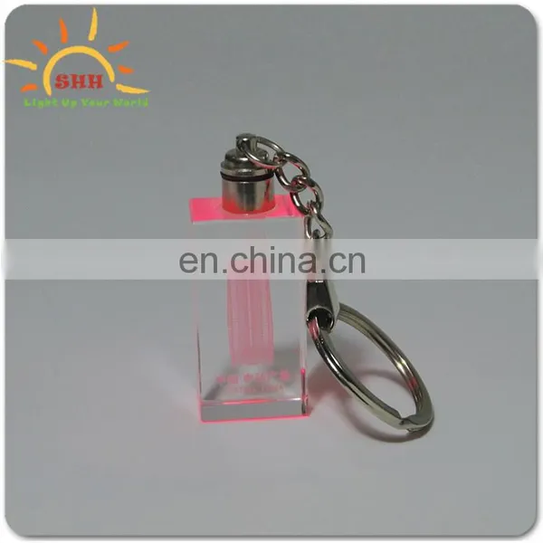 Led Colorful Keychain 3d Custom Logo Laser Engraving Crystal Plastic Photo Keychain photo-4