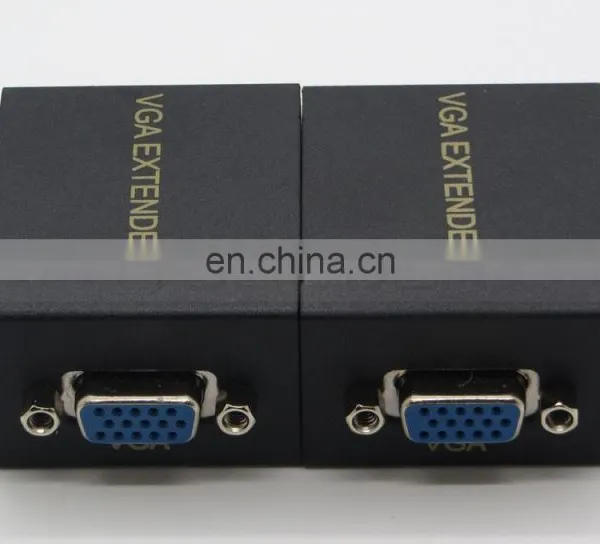 60M VGA Extender Repeater Adapter Over Single RJ45 Cat 5e Cat6 Network Cable Support 1080P Full 3D 1 Transmitter + 1 Receiver photo-5