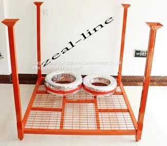 Folding 60X60 Inch Metal PCR Tire Tyre Storage Stacking Tire Rack photo-2