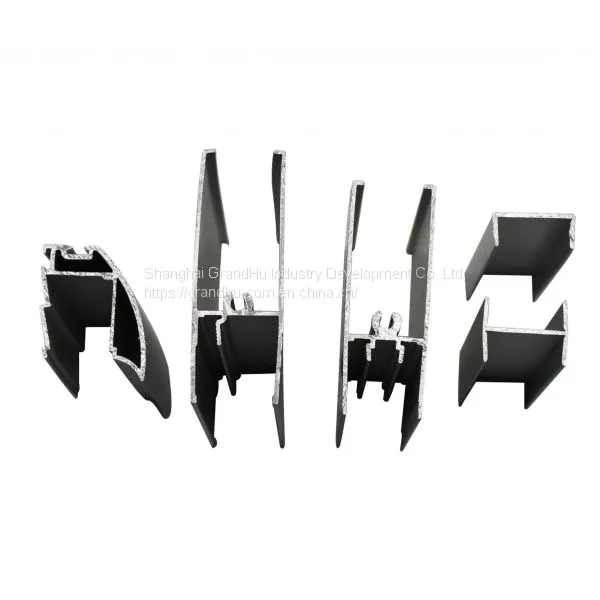 Wardrobe Sliding Door Track Profile Aluminium Stile Rail Vertical Handle photo-5