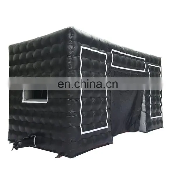 Commercial Black Portable Inflatable Tube Kiosk Blow up Booth Inflatable Cube Party Tent photo-2
