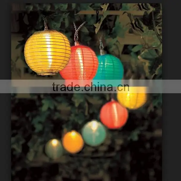 Christmas Solar Power 10 Led Paper Lantern photo-3
