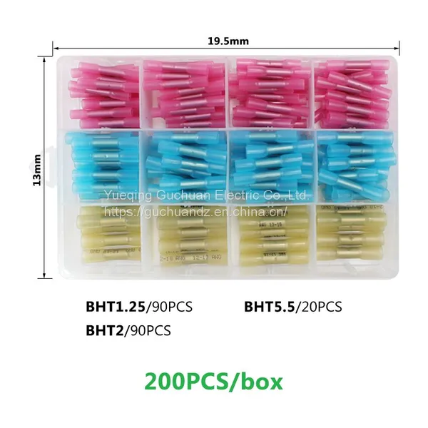 BHT Middle Heat Shrinkable Middle Connection Tube Waterproof Terminal Set 200 Pcs photo-3