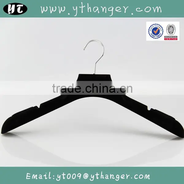 HA6983 Hot New Design Flocked Hanger Velvet Plastic Coat Hanger Supplier's Choice photo-4