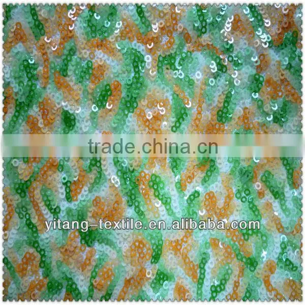 Multi color sequin fabric