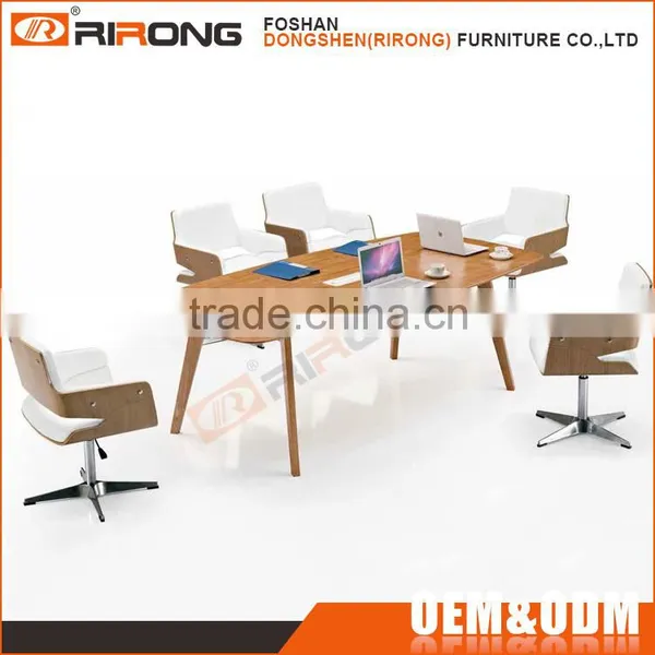 High Quality AA Fireproof Wood Modern Long Oval Conference Table for 10 Person photo-4