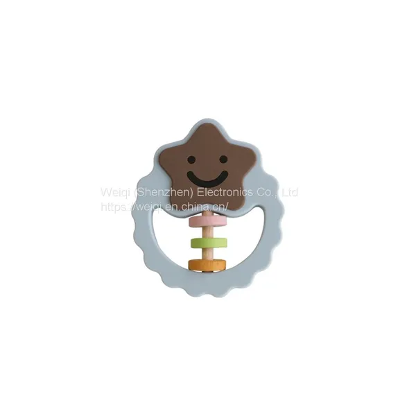 Baby Wooden Star Bed Rattles Toys Teether photo-4