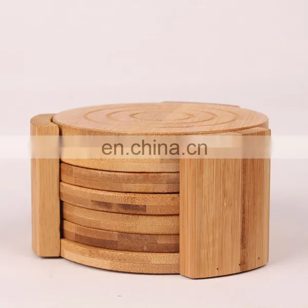 Kitchen Multipurpose 6-Piece Heat Resistant Bamboo Round Coaster photo-5