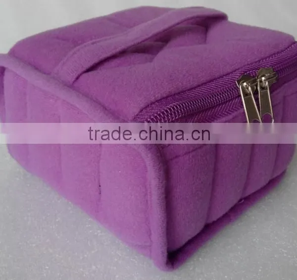 Custom 16 Bottles Soft Essential Oil Carrying Bag,essential Oil Bag for Travel, Purple Velvet Soft Essential Oil Carrying Case photo-3
