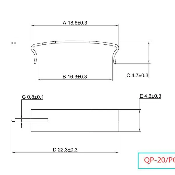 QP20 Clamp With Needle, PQ3419 Solar Inverter Fixing Clamp, Tinned Spring Clamps, SK7 High Carbon Steel Spring Clip, Tin Plated Surface, Easy to Weld. photo-2