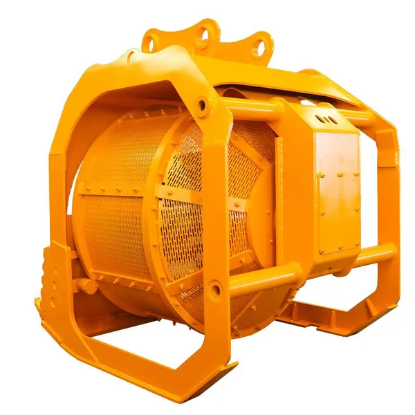 Sieve Bucket Rotating Sieve Cage Sand Washing Sieve River Cleaning Sediment Separation Cage Excavator Drum Screen Funnel photo-4