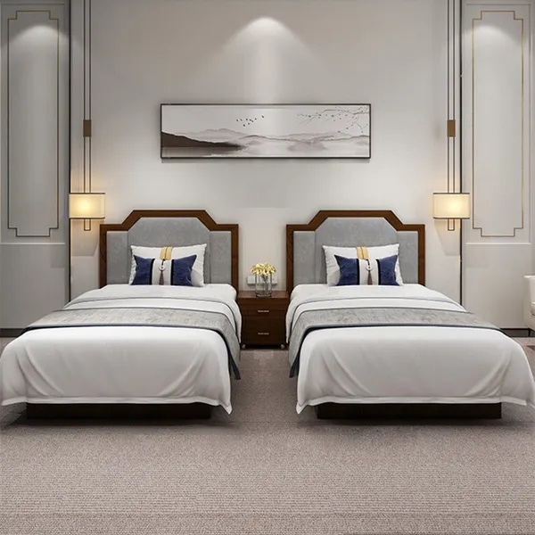 Guangdong Classical 5 Star Modern Bedroom Luxury Design Motel 6 Hotel Guest Room Furniture Sets photo-3