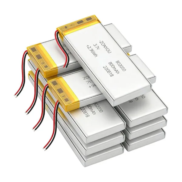 ZonYou Ultra Thin Rechargeable Small Size Lithium Polymer Batteries 802050 LiCoO2 Cathode 500 Cycles for Power Toys Power Tools photo-4