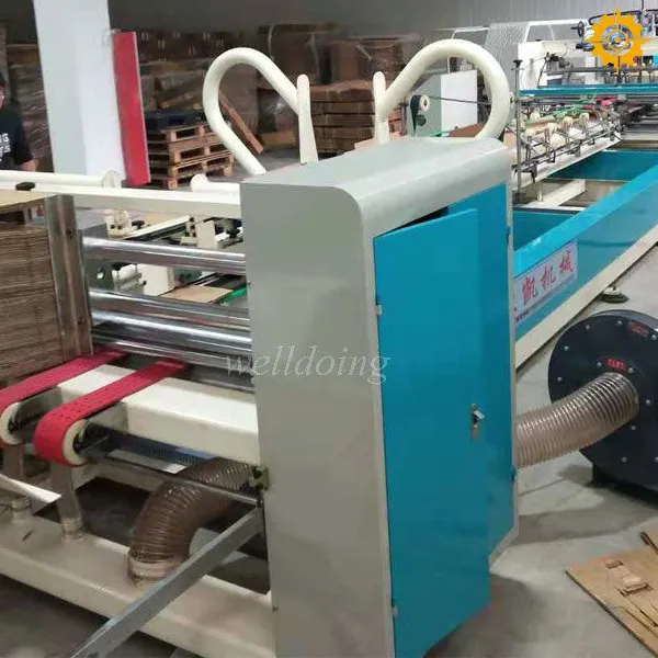 Automatic corrugated box folding gluing carton folder gluer machine photo-3