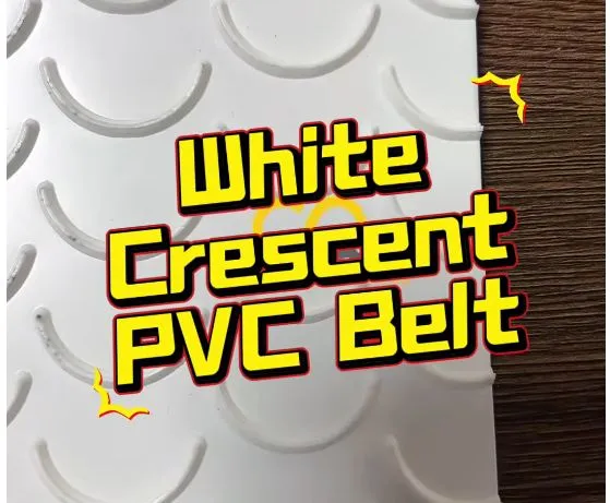 White Crescent PVC Conveyor Belt