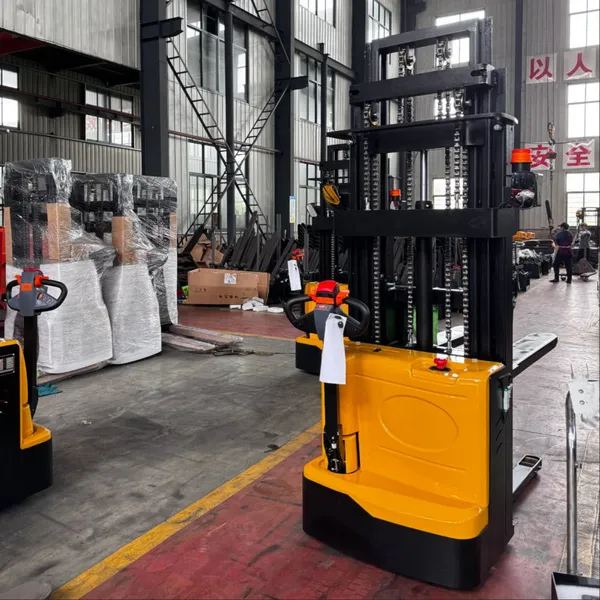 Best-Selling 1Ton 1500kg 3m Narrow Electric Counterbalanced Motor Aisle Stacker Walkie Stacker for Restaurant Forklifts photo-4