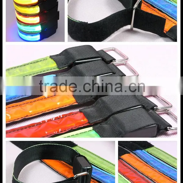 Batteries Replaceable Led Radiant Safety Lattice Optical Fiber Armbands photo-2