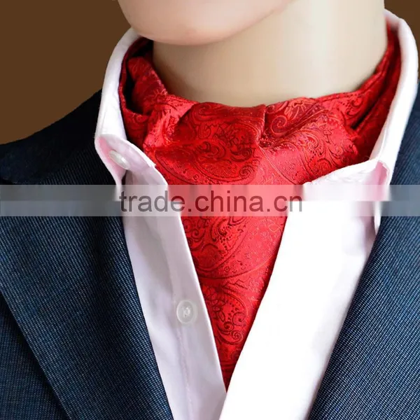 Self British Style Gentleman Polyester Silk Scarves Neck Tie Luxury Men Vintage Polka Dot Wedding Formal Cravat Ascot photo-2