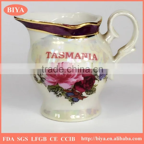 Sauce Pot Porcelain Colorful Pearl Glaze for Souvenir Ceramics Small Milk Jar,milk Pot, Juice Jar and Coffee Jar,spice Jar photo-2