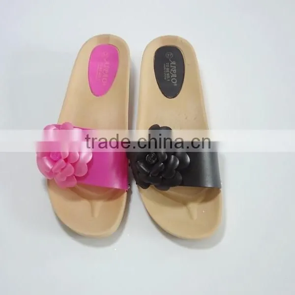 2015 New Design Design High Heel Flower Women PCU Slippers photo-2