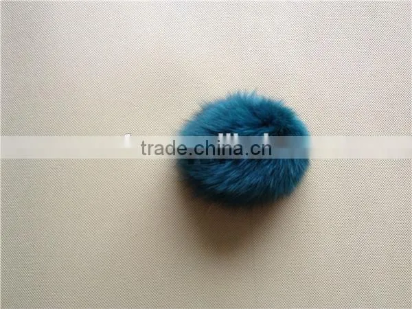 Dyed Color Fox Fur Pom Pom photo-2