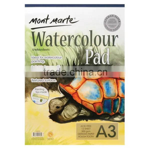 Mont Marte Watercolour Pad German Paper A3 300gsm 12 Sheet