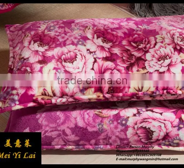 Silky and Cozy Polyester Printed Pillowcase China Factory