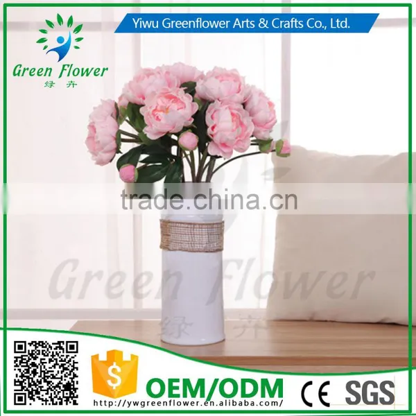 2016 Wholesale PU Latex Artificial Flowers Rose Real Touch Peony Fake Flower photo-5