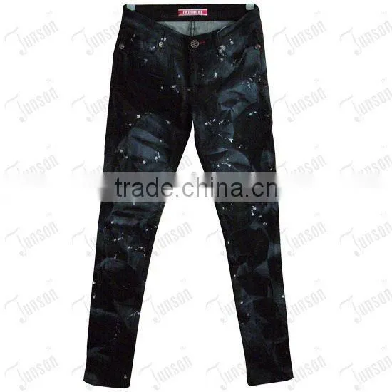 Lady's Denim Jeans JS-10921# Black