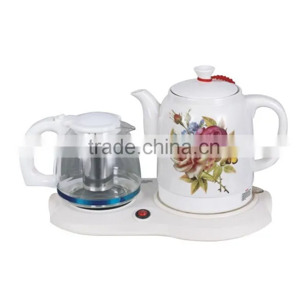 the Middle East New Design Glass Keep Warm Double Electric Ceramic Kettle photo-4