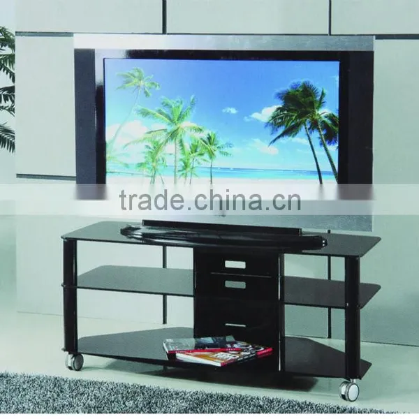 Tempered Black Glass TV Stand photo-5