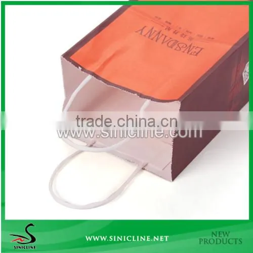 Sinicline Eco-friendly White Kraft Paper Bag For Chain Store photo-2