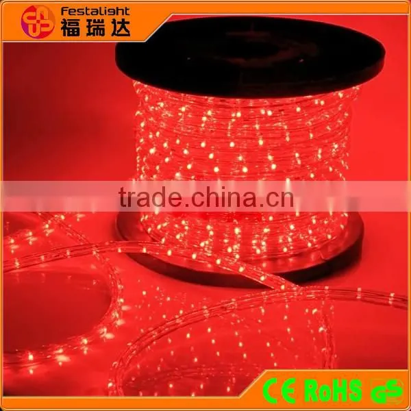 Festalight 2016 X'mas Sales Wholesale Price Decorative Led Ropelight Multi Color 3 Cooper Wire Rgb Thin Led Rope Lamp 12mm