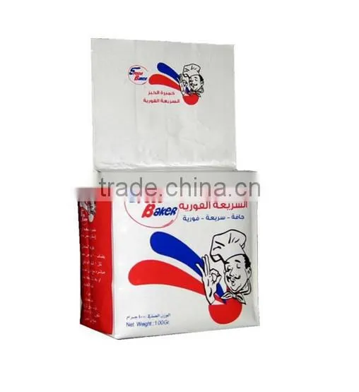 Swelling Sachets Packing Dried Instant and Active Bakery Yeast