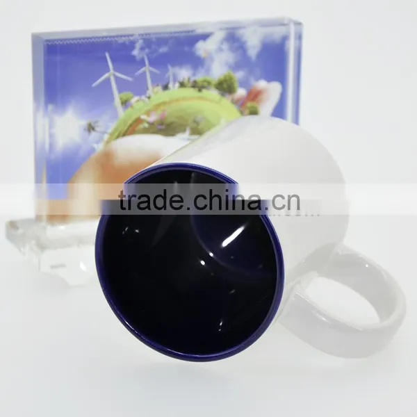 Yiwu Professional Sublimation Ceramic Mug Manufactory With Lowest Price 11oz Sublimation Inner & Handle Color Mug Red photo-4