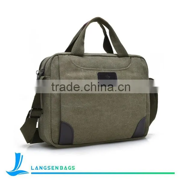 Durable Men Canvas Sling Bag Messenger Bag Laptopbags photo-2
