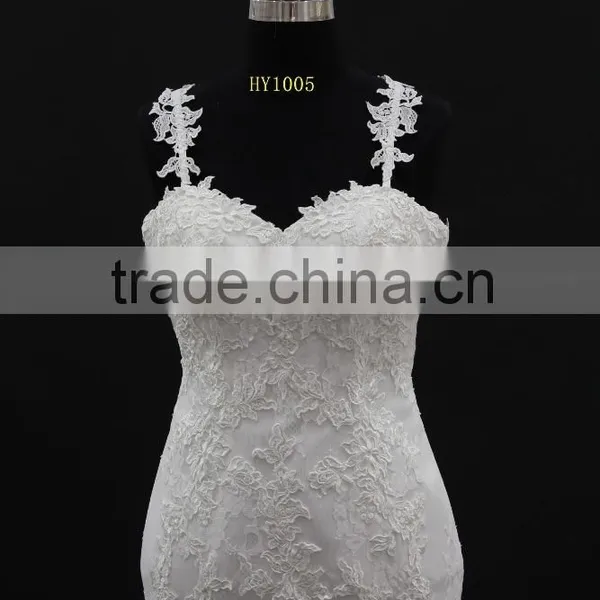 2016 New Designer Design Sweetheart Mermaid Lace Wedding Dress photo-2