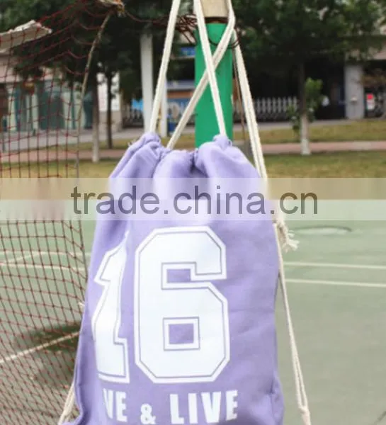Promotion Football Numbers Drawstring Canvas Bag for Sport photo-5